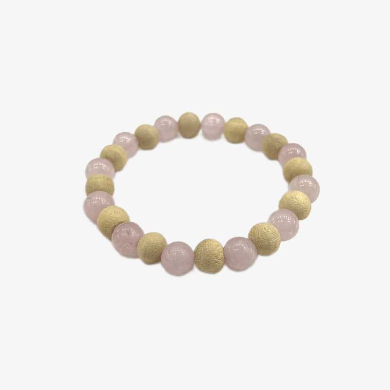 RoseQuartzWithTulsiBracelet