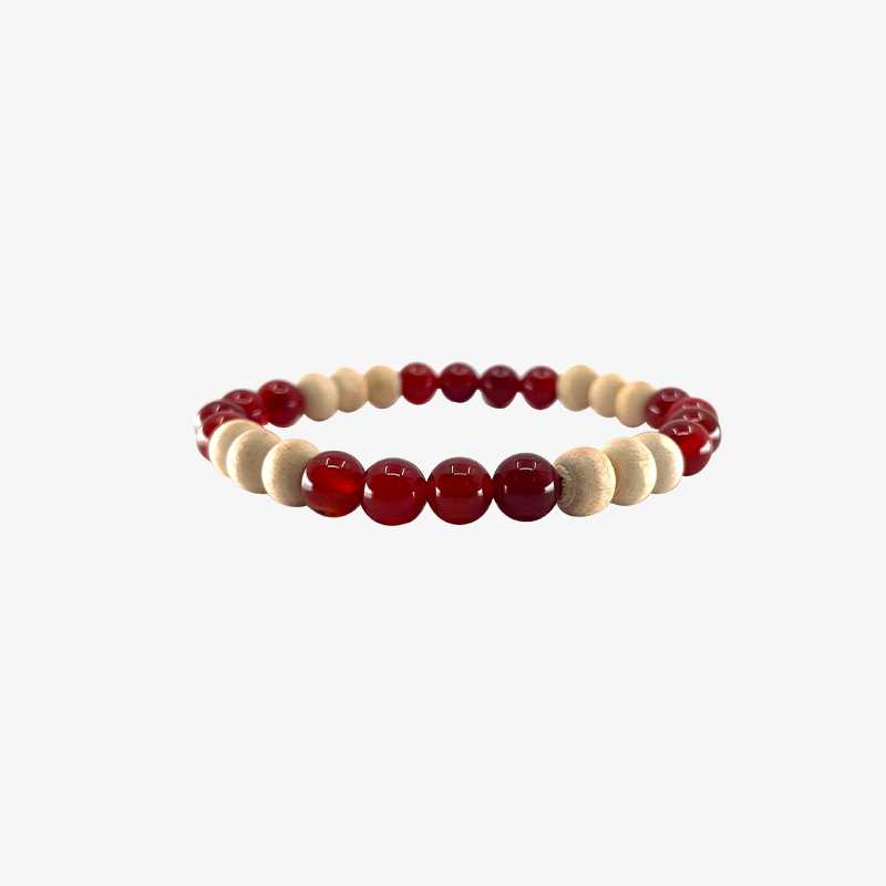 RedAgateWithTulsiBracelet