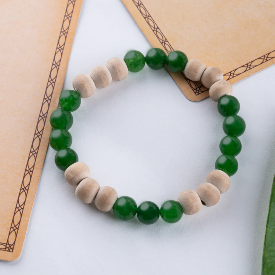 Green Aventurine With Tulsi Bracelet